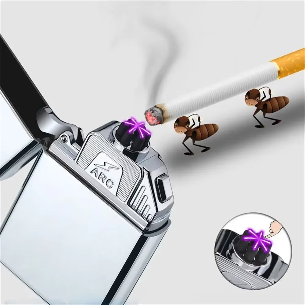 Electronics Gadgets To Gift - Nowa zapalniczka Six Arcs Wiatroodporna zapalniczka