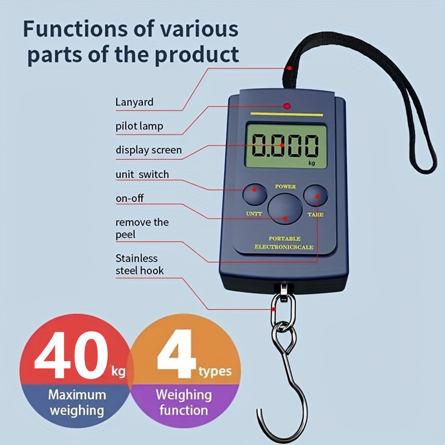 Electronics And Gadgets - 40kg wielofunkcyjna Mini elektroniczna cyfrowa przenośna
