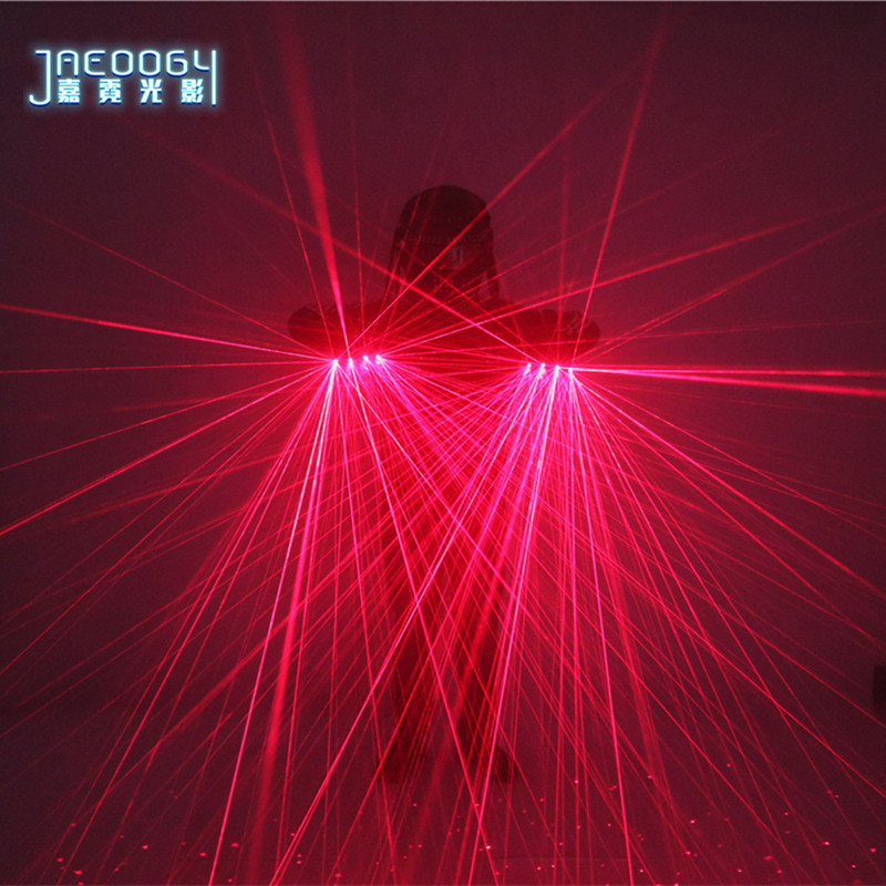 Led Gloves Music - Rękawiczki z czerwonym laserem do klubu