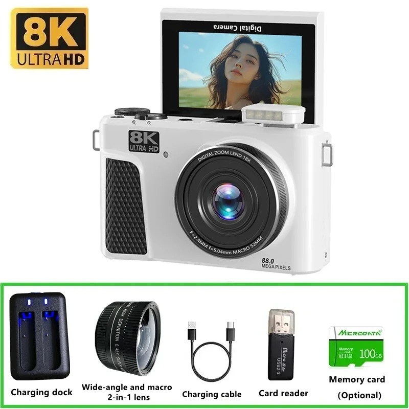 Electronics Gadgets For Home - Kamera cyfrowa WD300 8K, kamera do