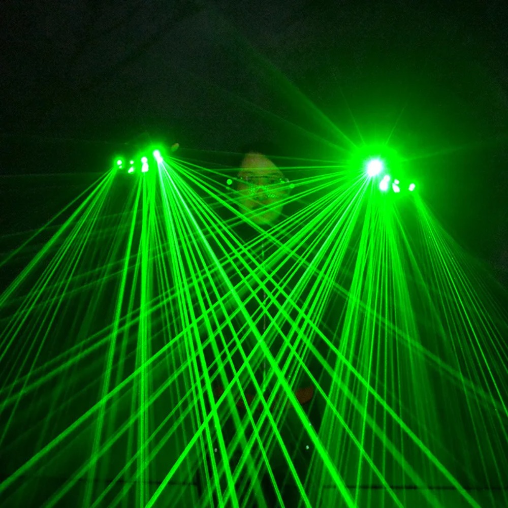 Led Gloves Music - Zielone Laserowe Rękawice Laserowy Błysk Palce