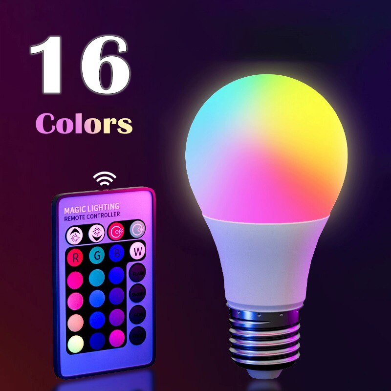 Electronics Gadgets For Home - Żarówka LED E27 220V 16 Kolorów