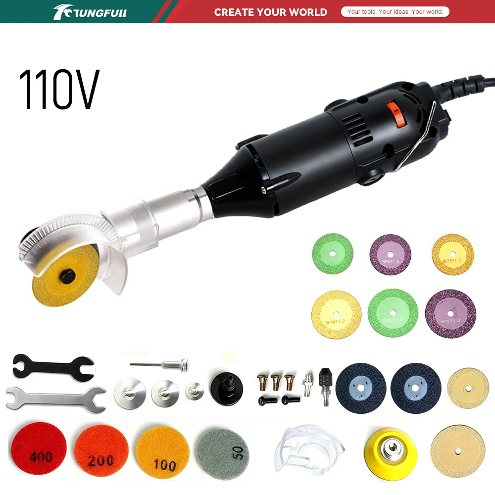 Electro Gadgets - TUNGFULL 110V Mini Szlifierka Kątowa Elektryczna