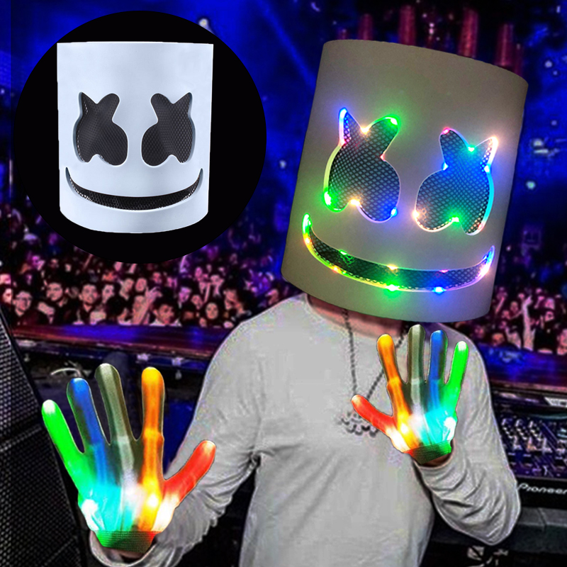 Maska LED i rękawice DJ Marshm – Led Gloves Music recenzja i cena