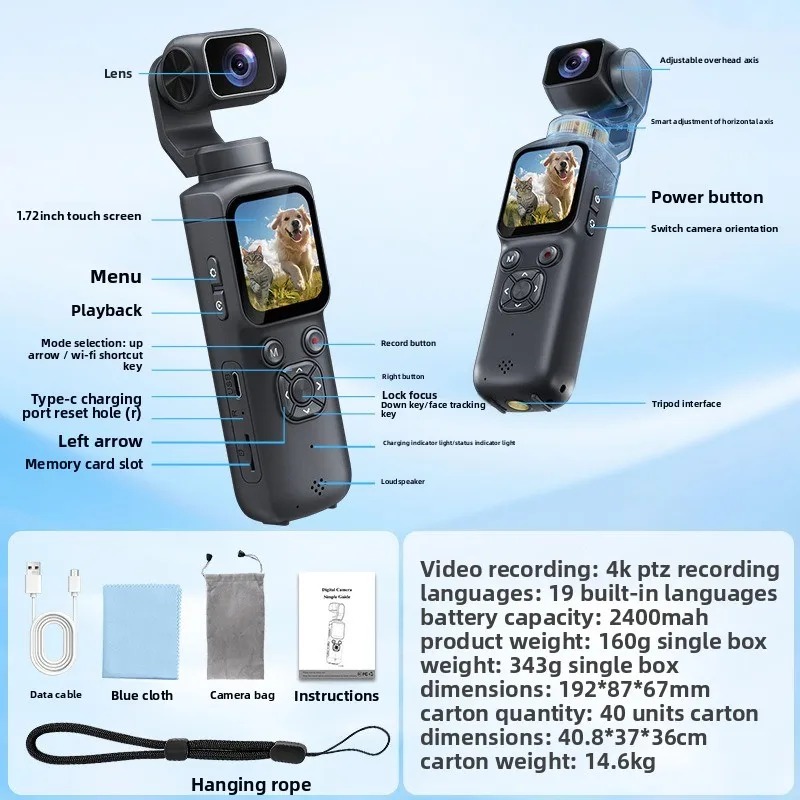 Kamera 4K HJD05 Pocket 3 z 330 – Action Camera 4K recenzja i cena