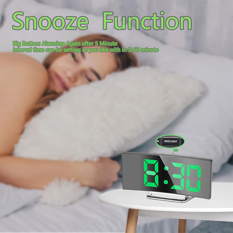 Cyfrowy budzik LED z zakrzywio – Electronics Gadgets For Home recenzja i cena