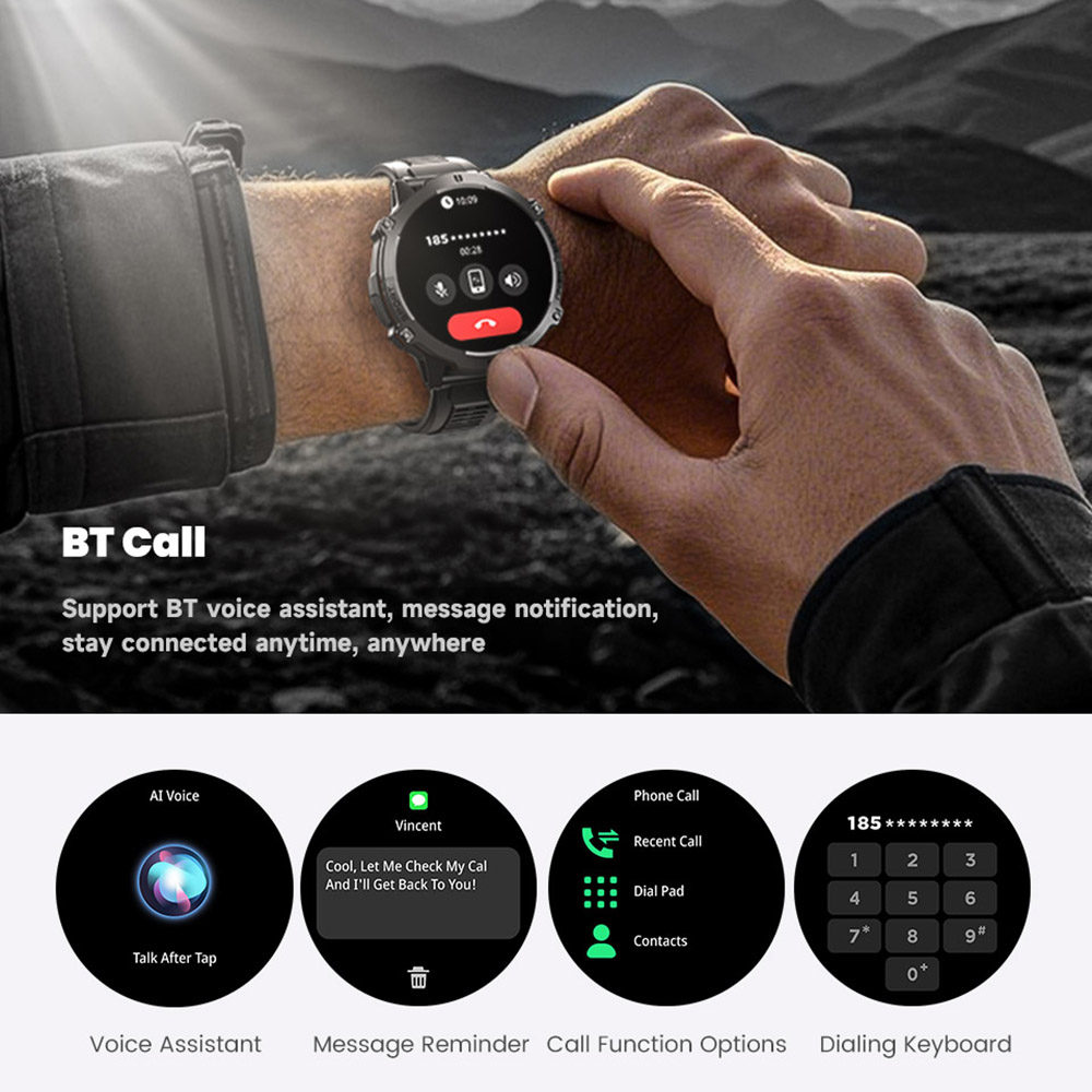 Męski smartwatch wojskowy T RE – Electronics Gadgets For Home recenzja i cena